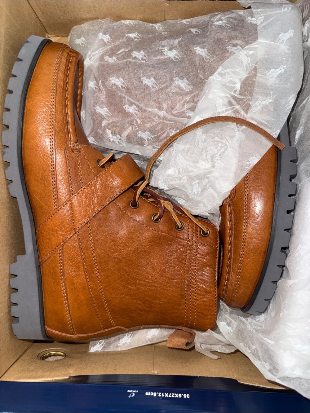 POLO RALPH LAUREN Brown Men's Ranger Boot - Picture 3 of 9
